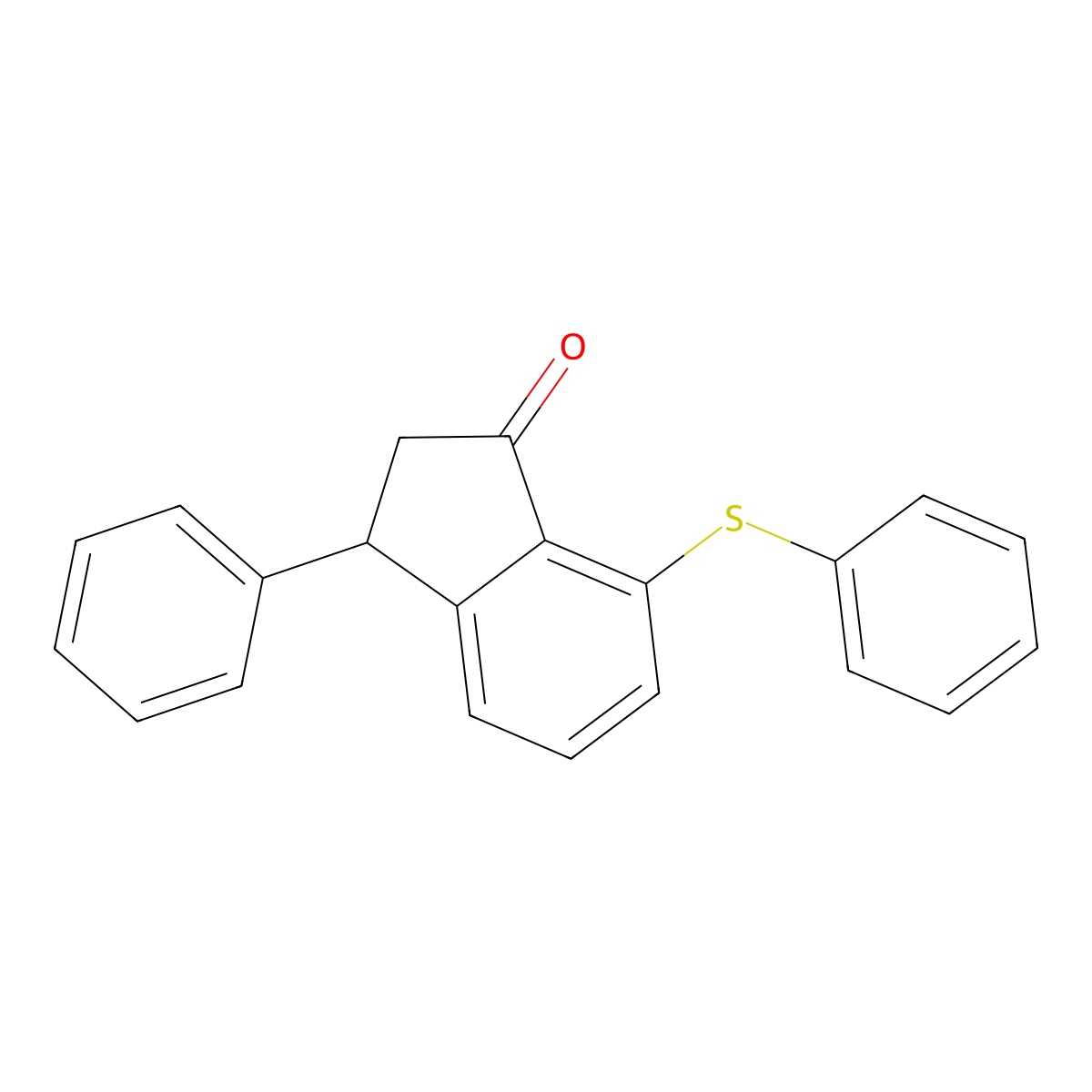 3-Phenyl-7-(phenylsulfanyl)-1-indanone molecular structure, CAS 306976-66-9