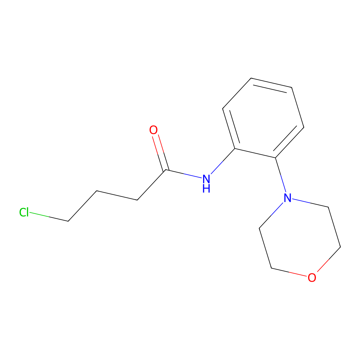 4-chloro-N-(2-morpholinophenyl)butanamide molecular structure, CAS 306976-96-5