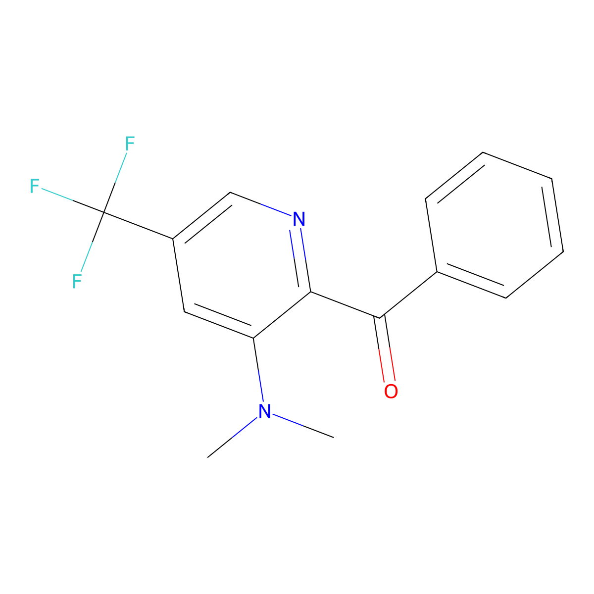 [3-(Dimethylamino)-5-(trifluoromethyl)-2-pyridinyl](phenyl)methanone molecular structure, CAS 306977-46-8