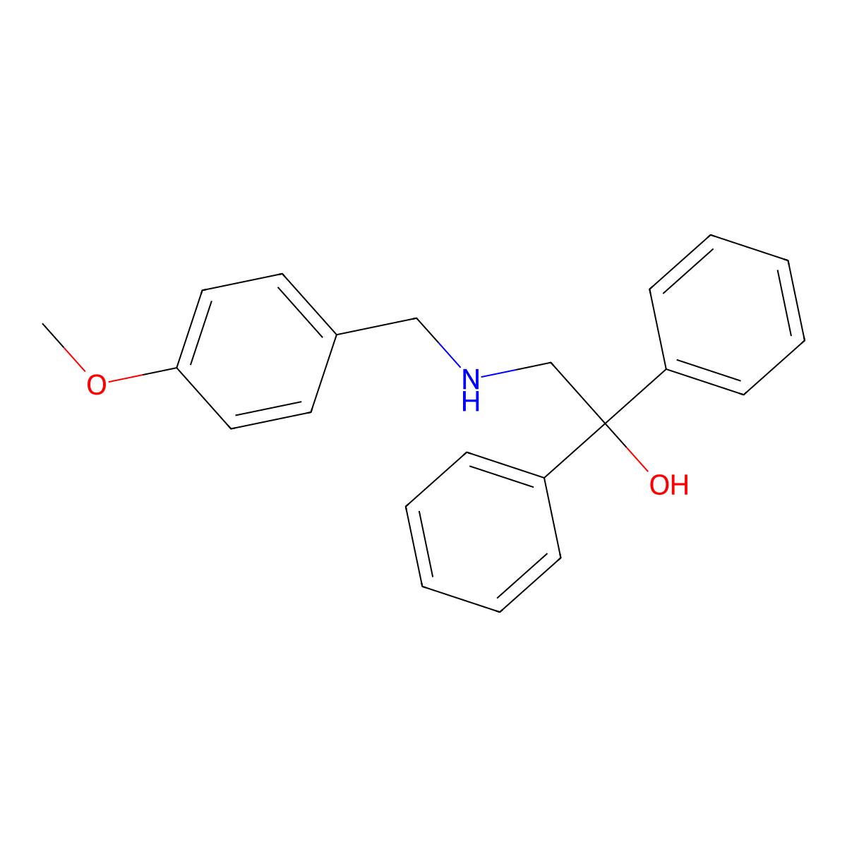 2-[(4-Methoxybenzyl)amino]-1,1-diphenyl-1-ethanol molecular structure, CAS 306977-67-3