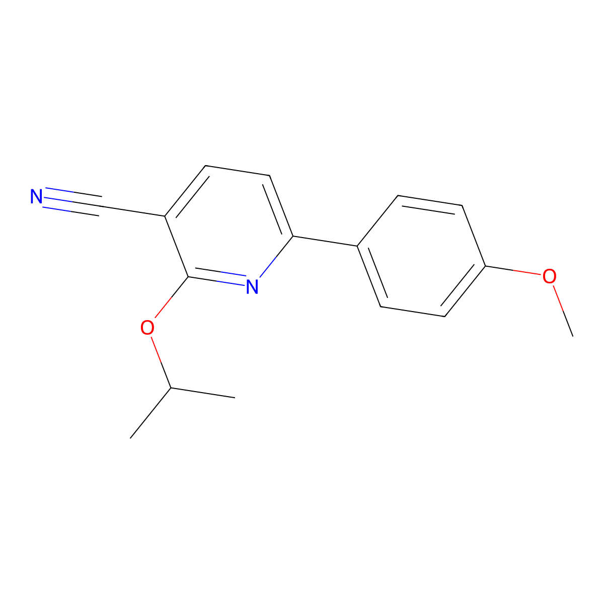 2-Isopropoxy-6-(4-methoxyphenyl)nicotinonitrile molecular structure, CAS 306977-93-5
