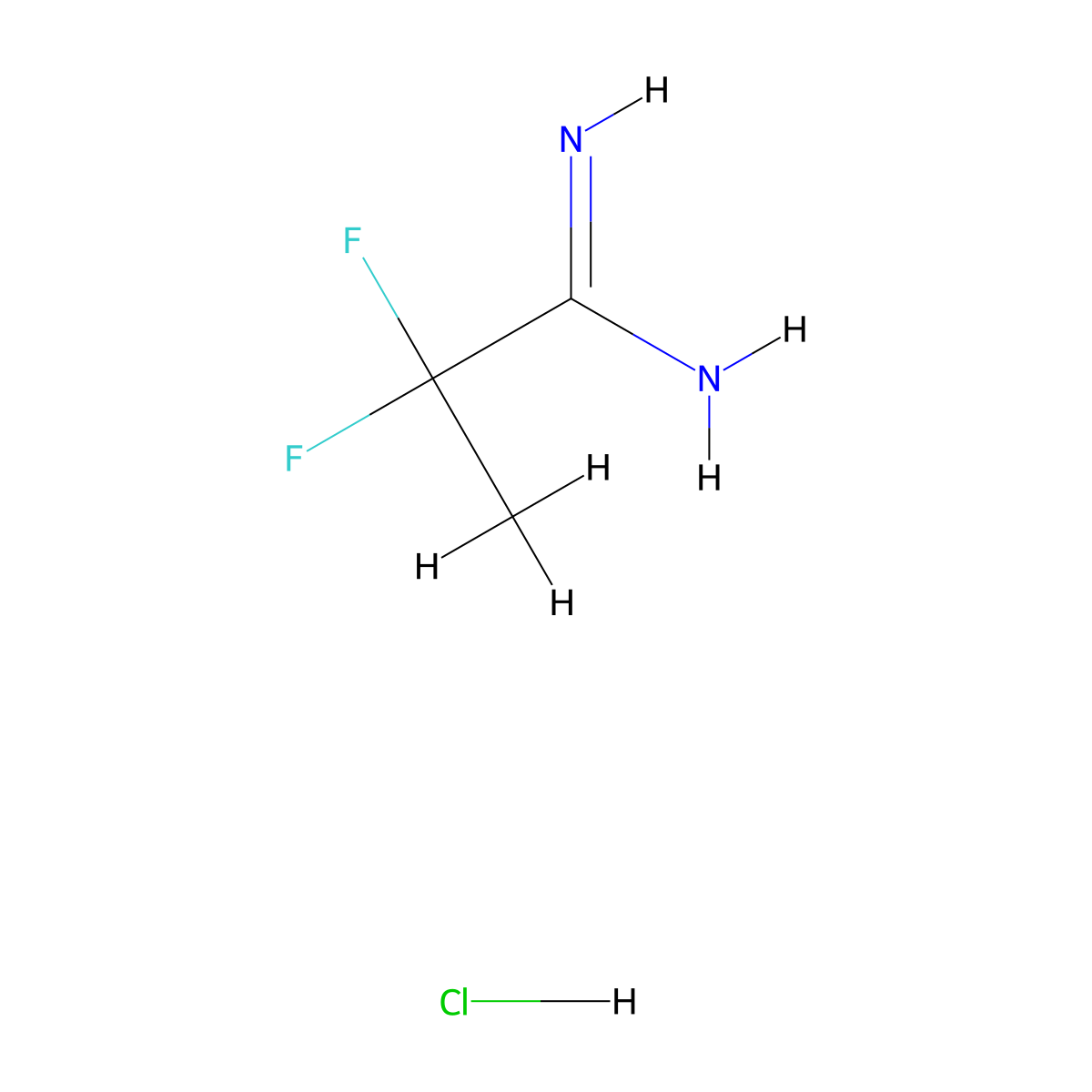 2,2-Difluoropropanimidamide hydrochloride molecular structure, CAS 3069770-84-6