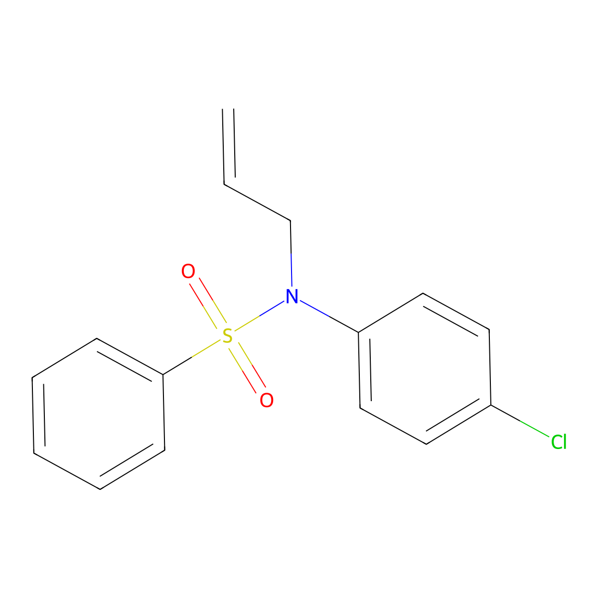 N-allyl-N-(4-chlorophenyl)benzenesulfonamide molecular structure, CAS 306978-10-9