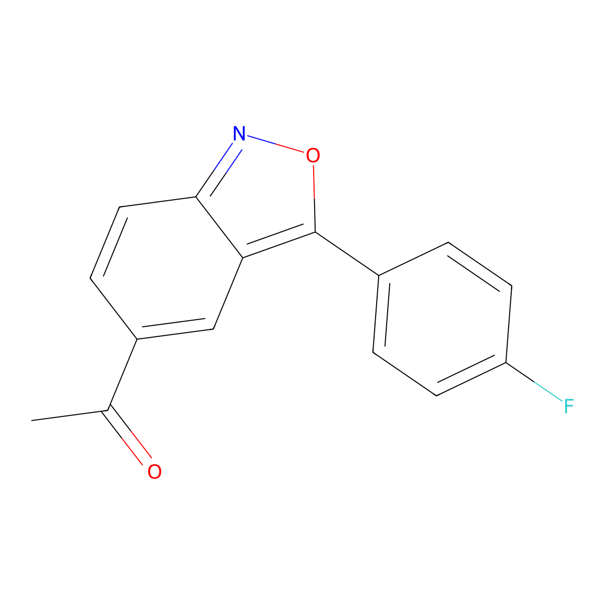 1-[3-(4-Fluorophenyl)-2,1-benzisoxazol-5-yl]-1-ethanone molecular structure, CAS 306978-23-4