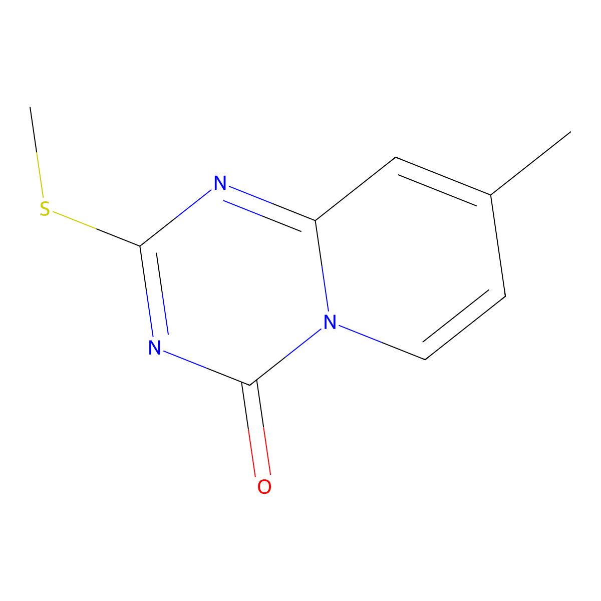 8-methyl-2-(methylsulfanyl)-4H-pyrido[1,2-a][1,3,5]triazin-4-one molecular structure, CAS 306978-72-3
