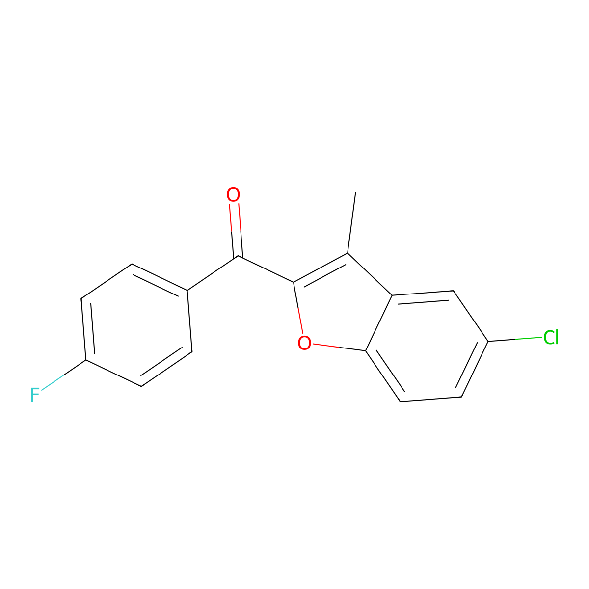 (5-Chloro-3-methyl-1-benzofuran-2-yl)(4-fluorophenyl)methanone molecular structure, CAS 306979-07-7