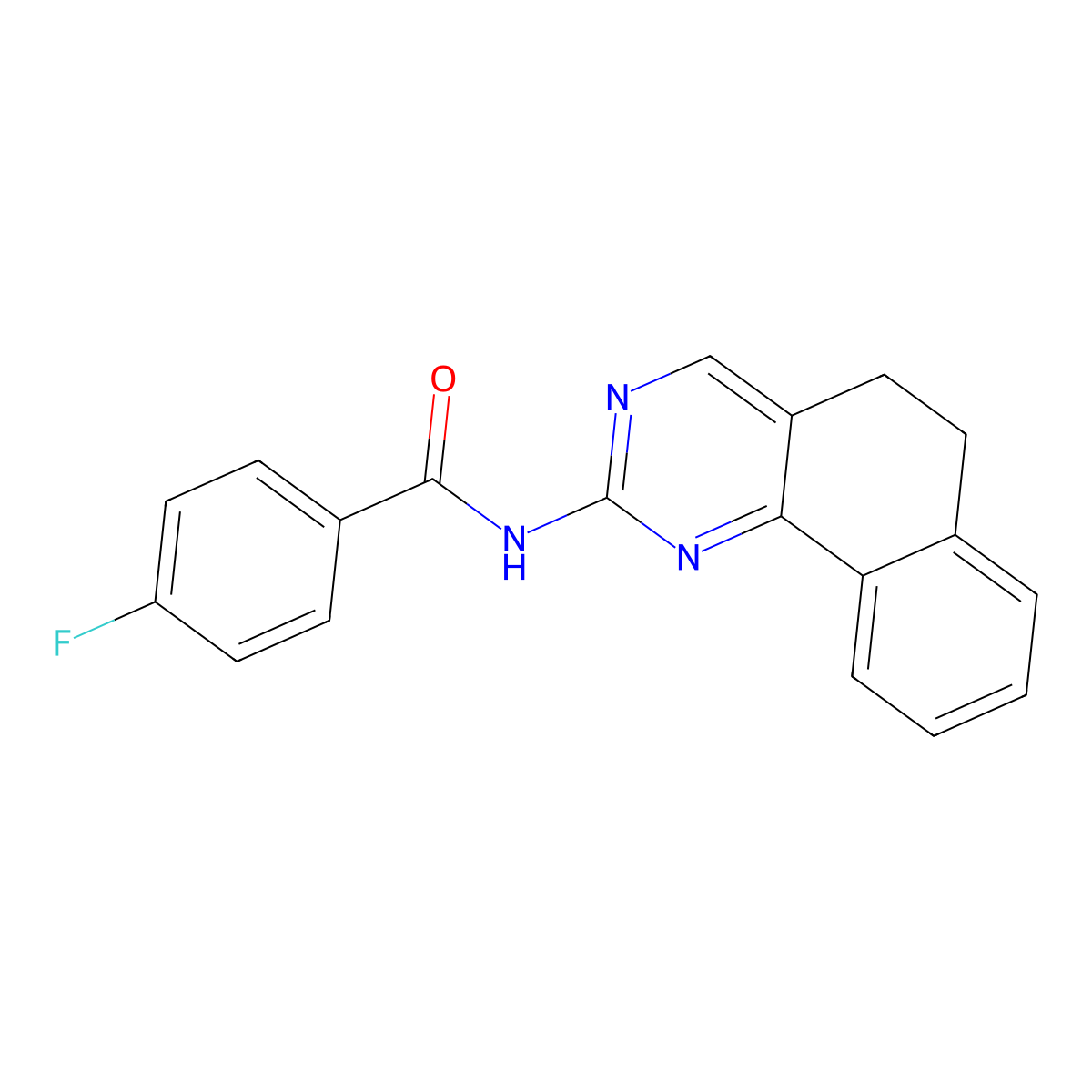 N-(5,6-dihydrobenzo[h]quinazolin-2-yl)-4-fluorobenzenecarboxamide molecular structure, CAS 306979-33-9