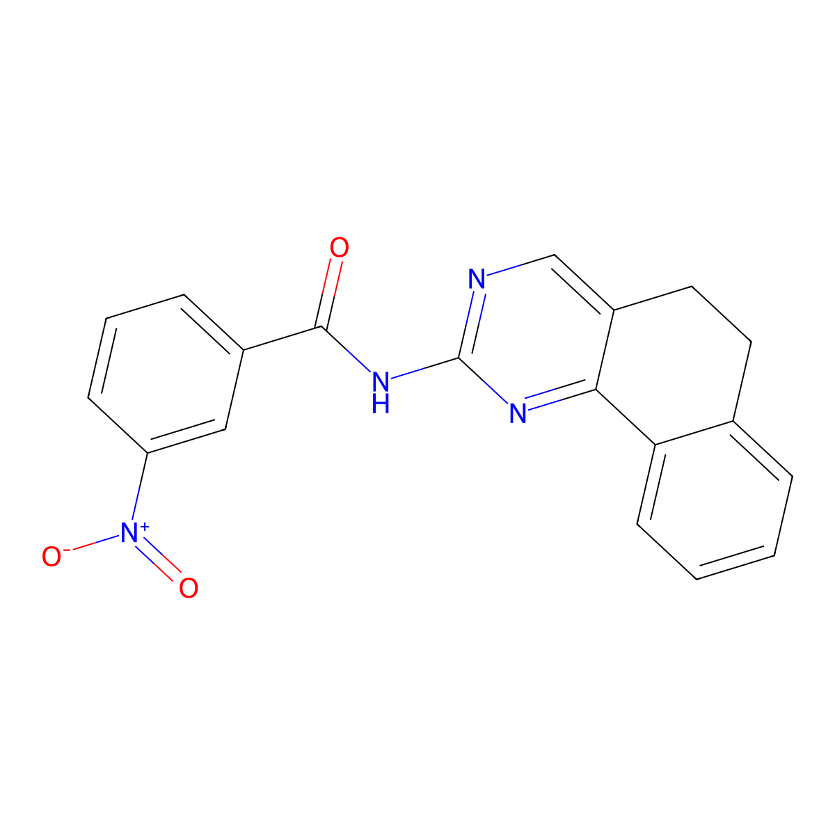 N-(5,6-dihydrobenzo[h]quinazolin-2-yl)-3-nitrobenzenecarboxamide molecular structure, CAS 306979-38-4