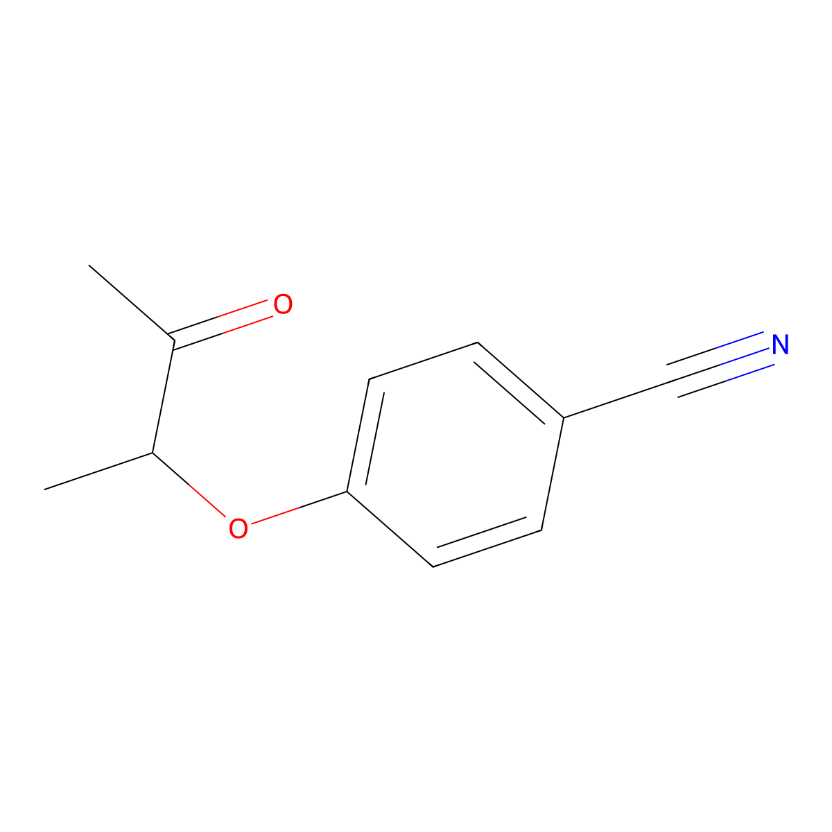 4-(1-Methyl-2-oxopropoxy)benzenecarbonitrile molecular structure, CAS 306979-60-2