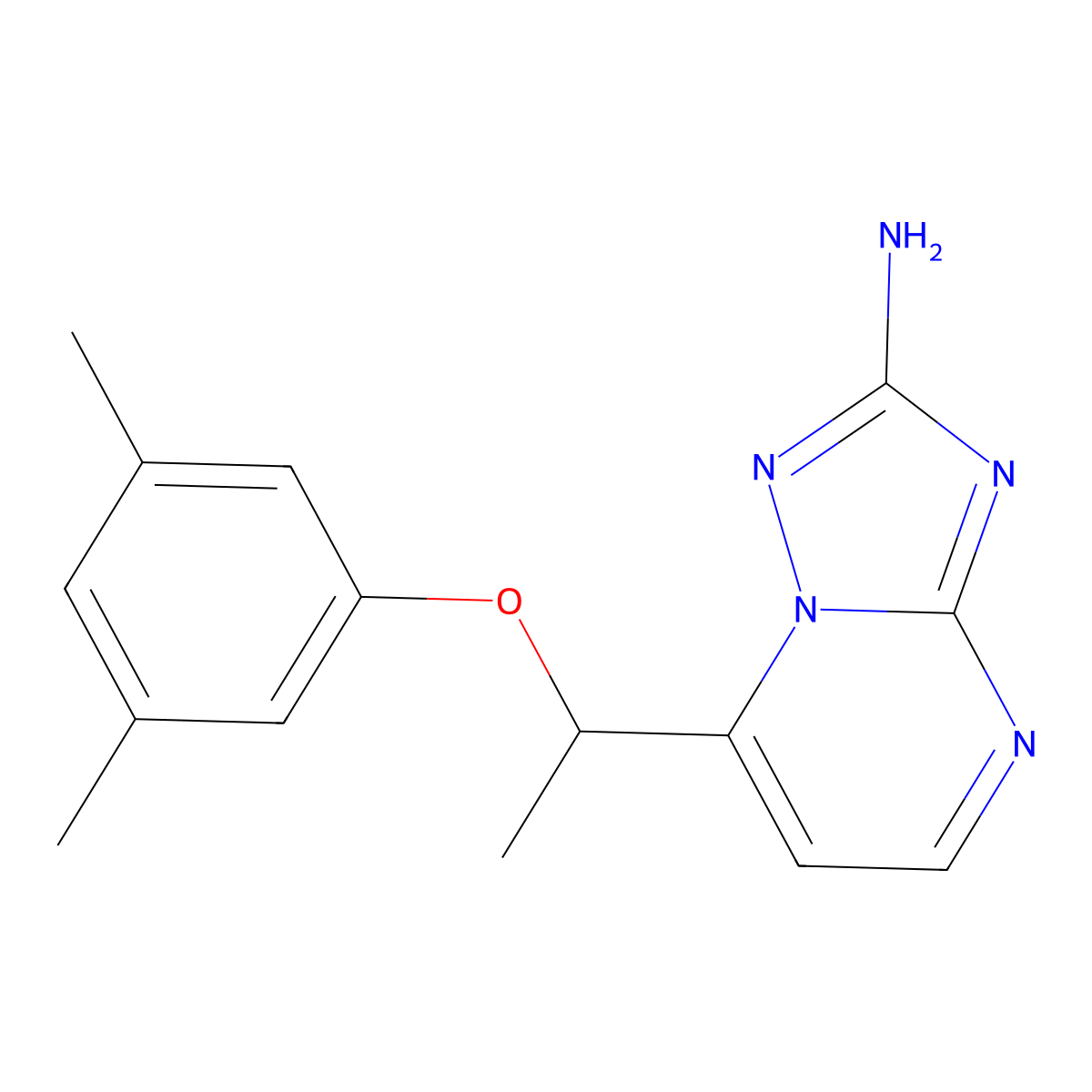7-[1-(3,5-Dimethylphenoxy)ethyl]-[1,2,4]triazolo[1,5-a]pyrimidin-2-amine molecular structure, CAS 306979-66-8