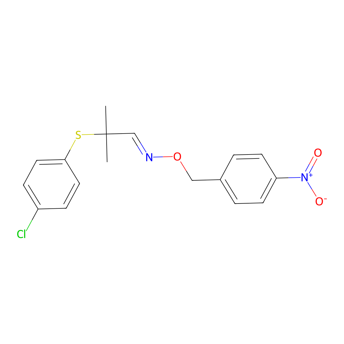 2-[(4-chlorophenyl)sulfanyl]-2-methylpropanal O-(4-nitrobenzyl)oxime molecular structure, CAS 306979-78-2