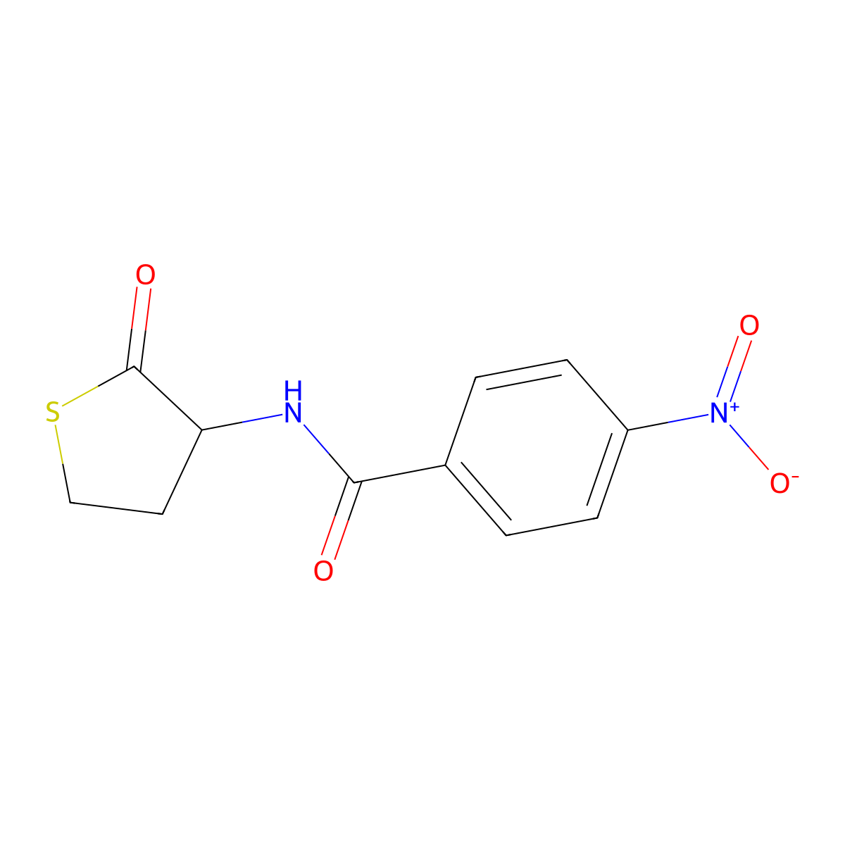 4-nitro-N-(2-oxothiolan-3-yl)benzamide molecular structure, CAS 306980-13-2