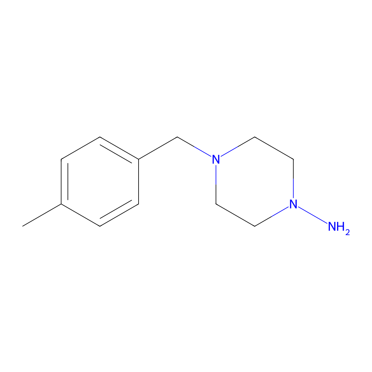 4-[(4-Methylphenyl)methyl]piperazin-1-amine molecular structure, CAS 306989-16-2