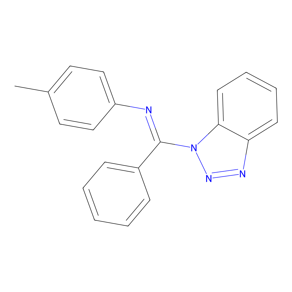 N-[1H-1,2,3-Benzotriazol-1-yl(phenyl)methylidene]-4-methylaniline molecular structure, CAS 306990-34-1