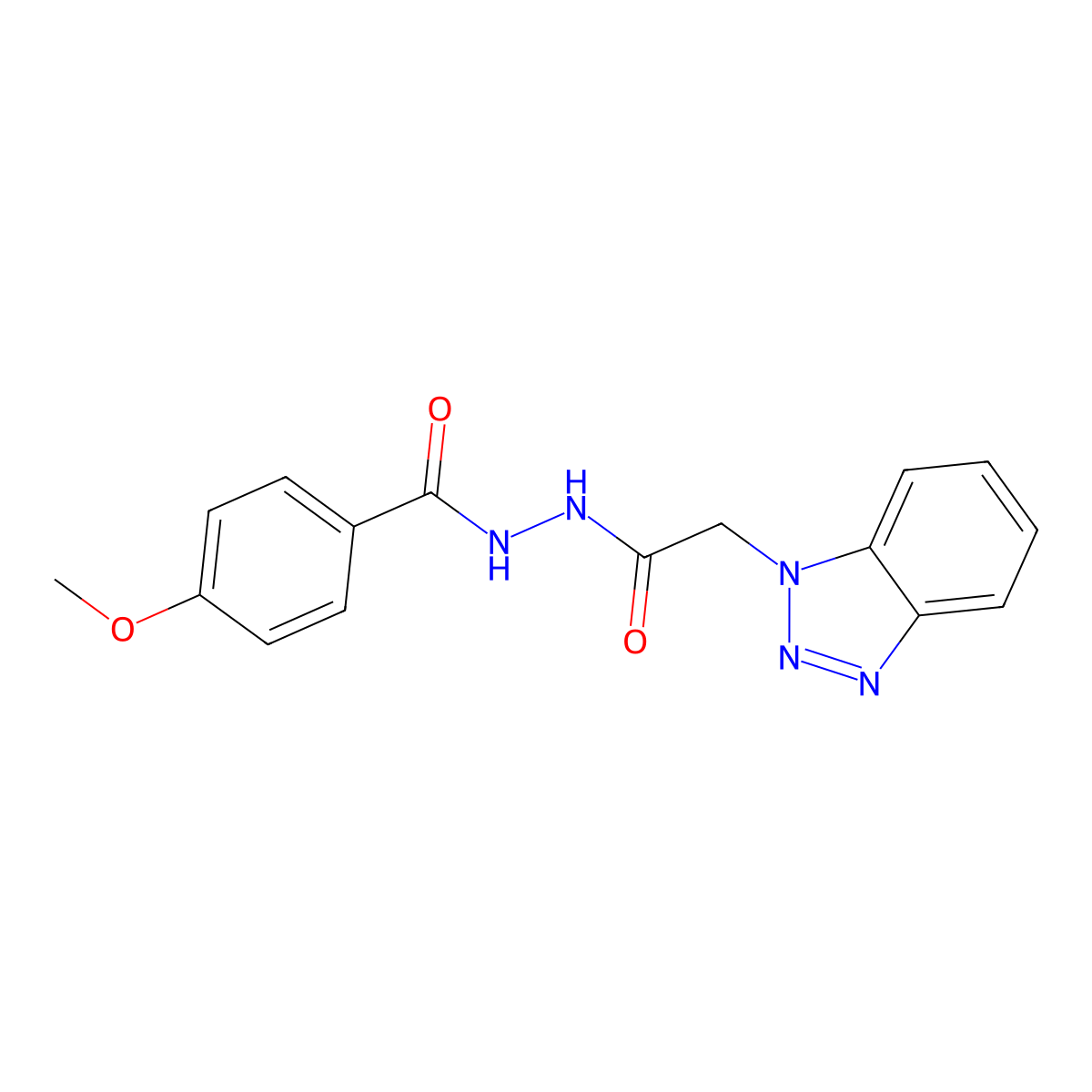 N'-[2-(1H-1,2,3-Benzotriazol-1-yl)acetyl]-4-methoxybenzohydrazide molecular structure, CAS 306990-69-2