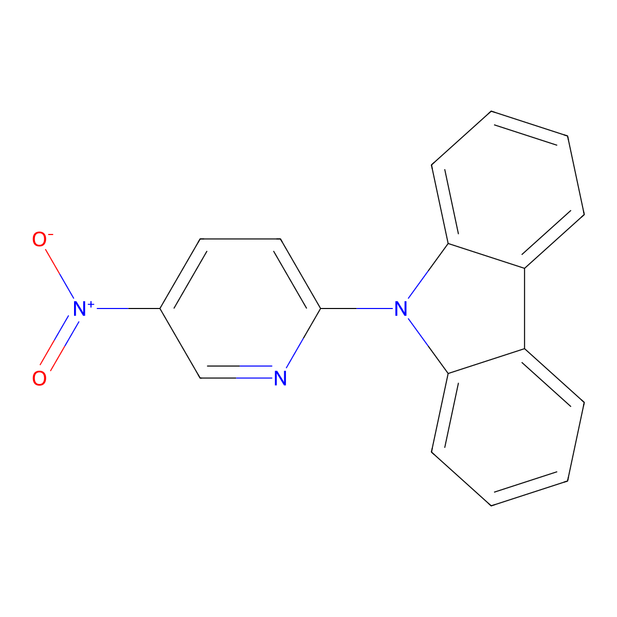 9-(5-Nitropyridin-2-yl)-9H-carbazole molecular structure, CAS 306991-92-4