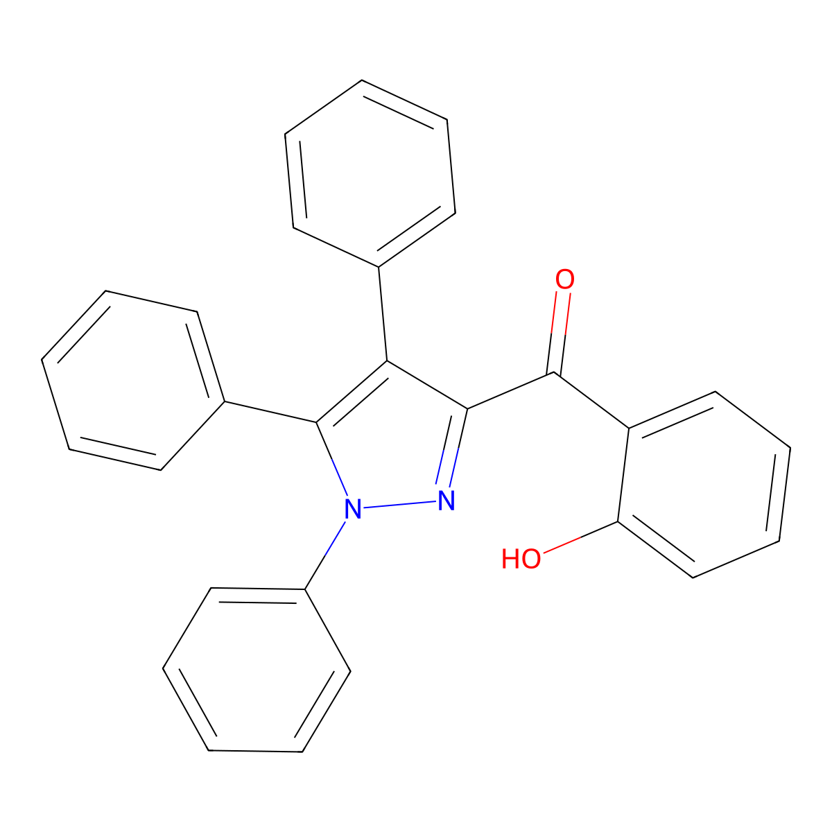 2-(Triphenyl-1H-pyrazole-3-carbonyl)phenol molecular structure, CAS 306992-38-1