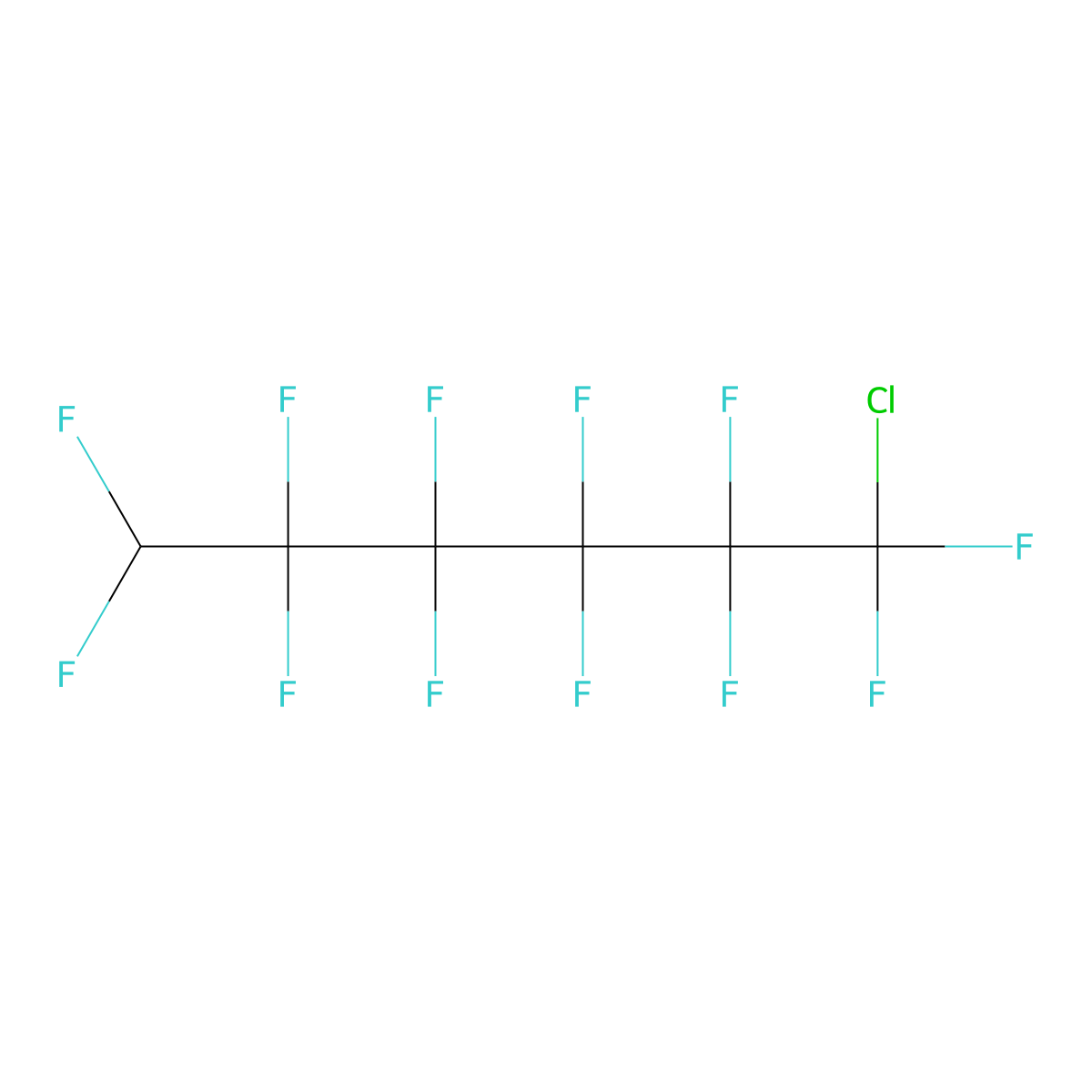 1-Chloro-1,1,2,2,3,3,4,4,5,5,6,6-dodecafluorohexane molecular structure, CAS 307-22-2