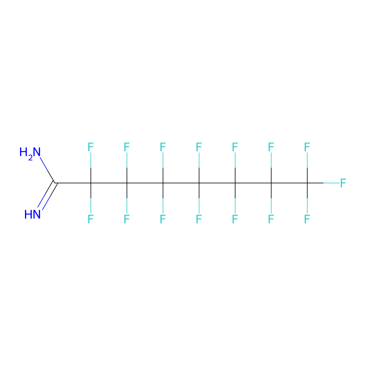 Perfluorooctanamidine molecular structure, CAS 307-31-3