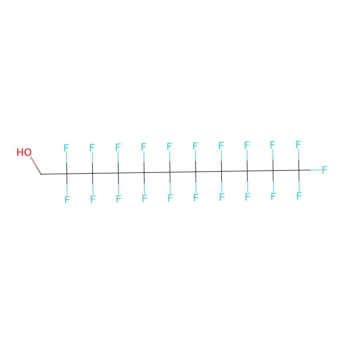 10:1 Fluorotelomer alcohol molecular structure, CAS 307-46-0
