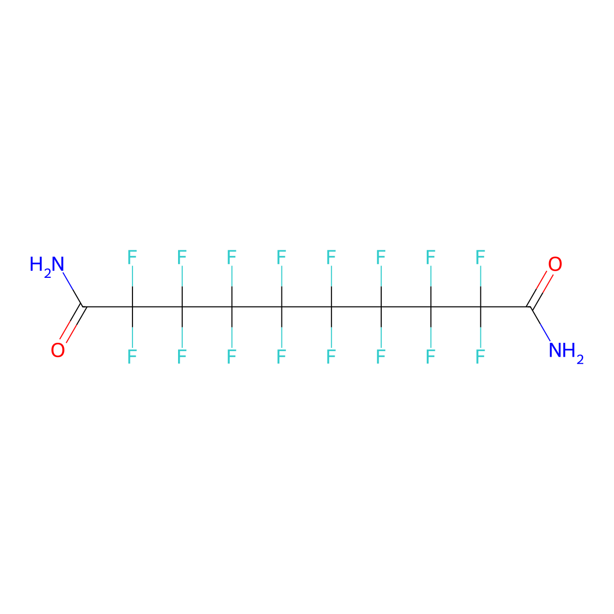 Perfluorosebacamide molecular structure, CAS 307-77-7