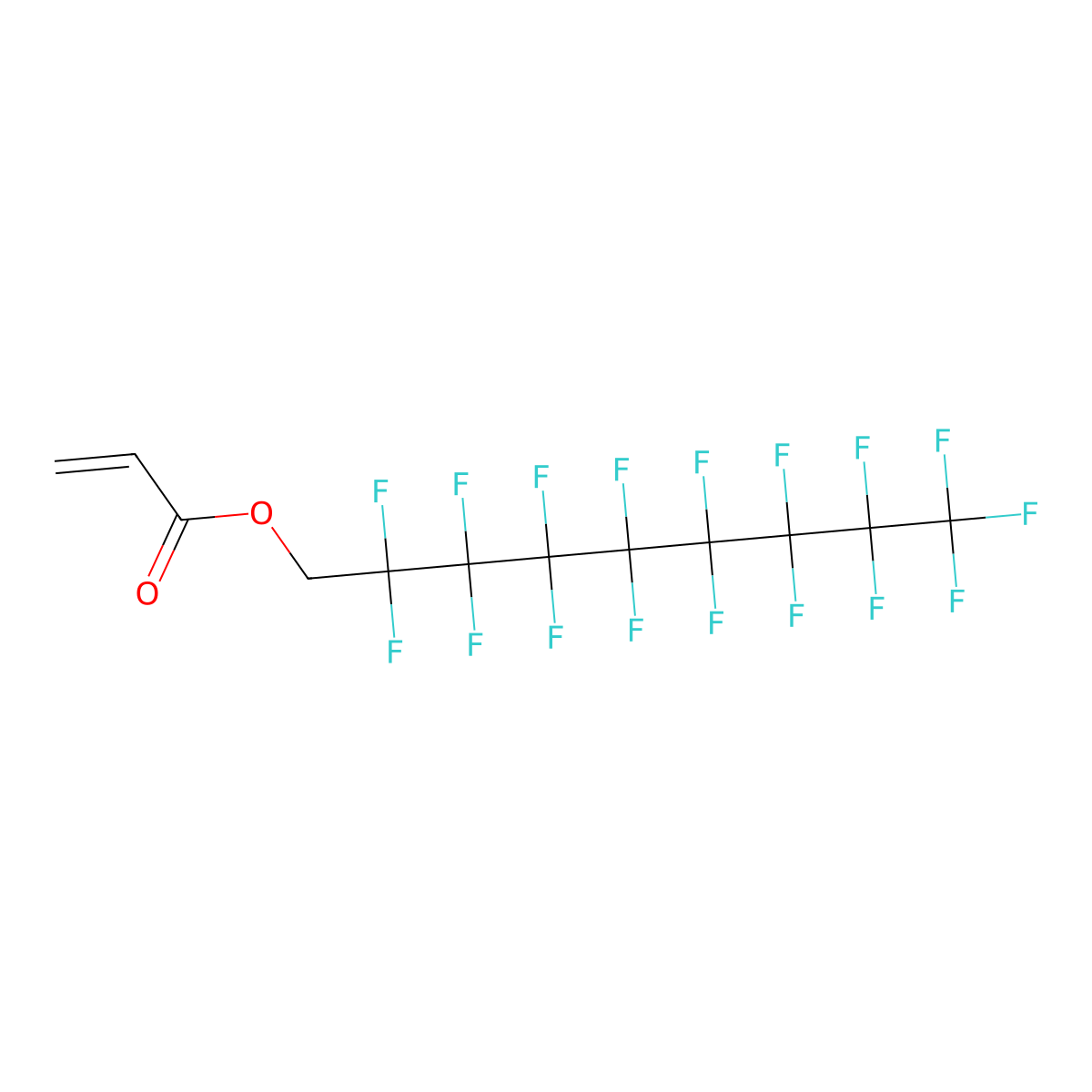 2,2,3,3,4,4,5,5,6,6,7,7,8,8,9,9,9-Heptadecafluorononyl acrylate molecular structure, CAS 307-87-9