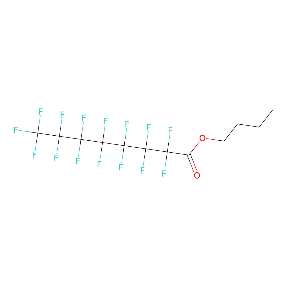 Butyl perfluorooctanoate molecular structure, CAS 307-96-0