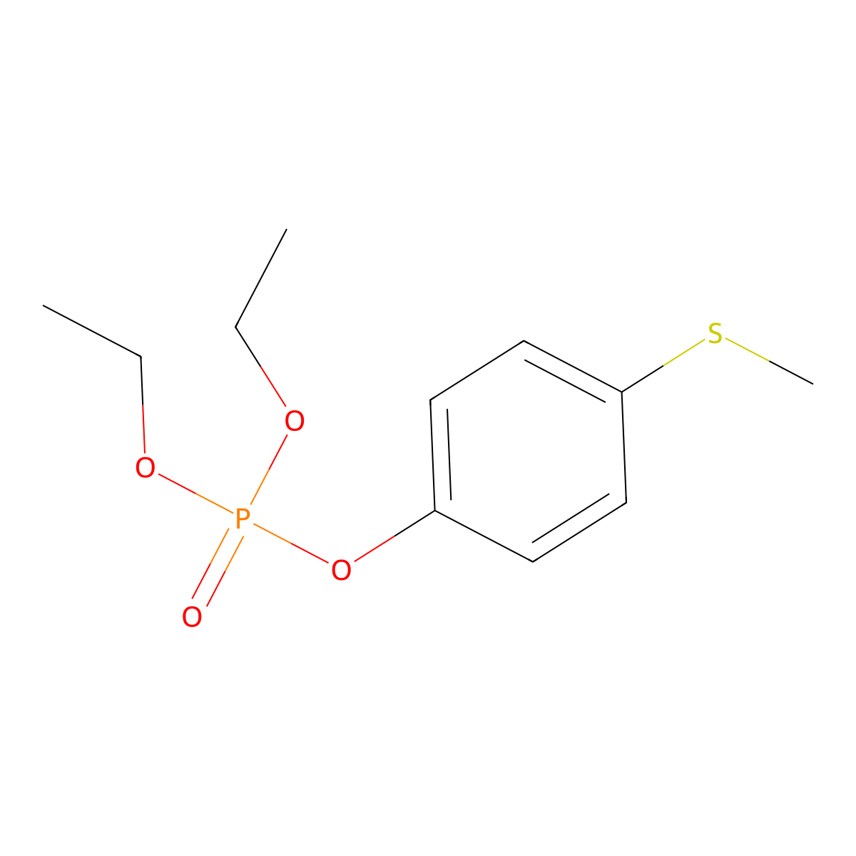 Phosphoric acid, diethyl 4-(methylthio)phenyl ester molecular structure, CAS 3070-13-1