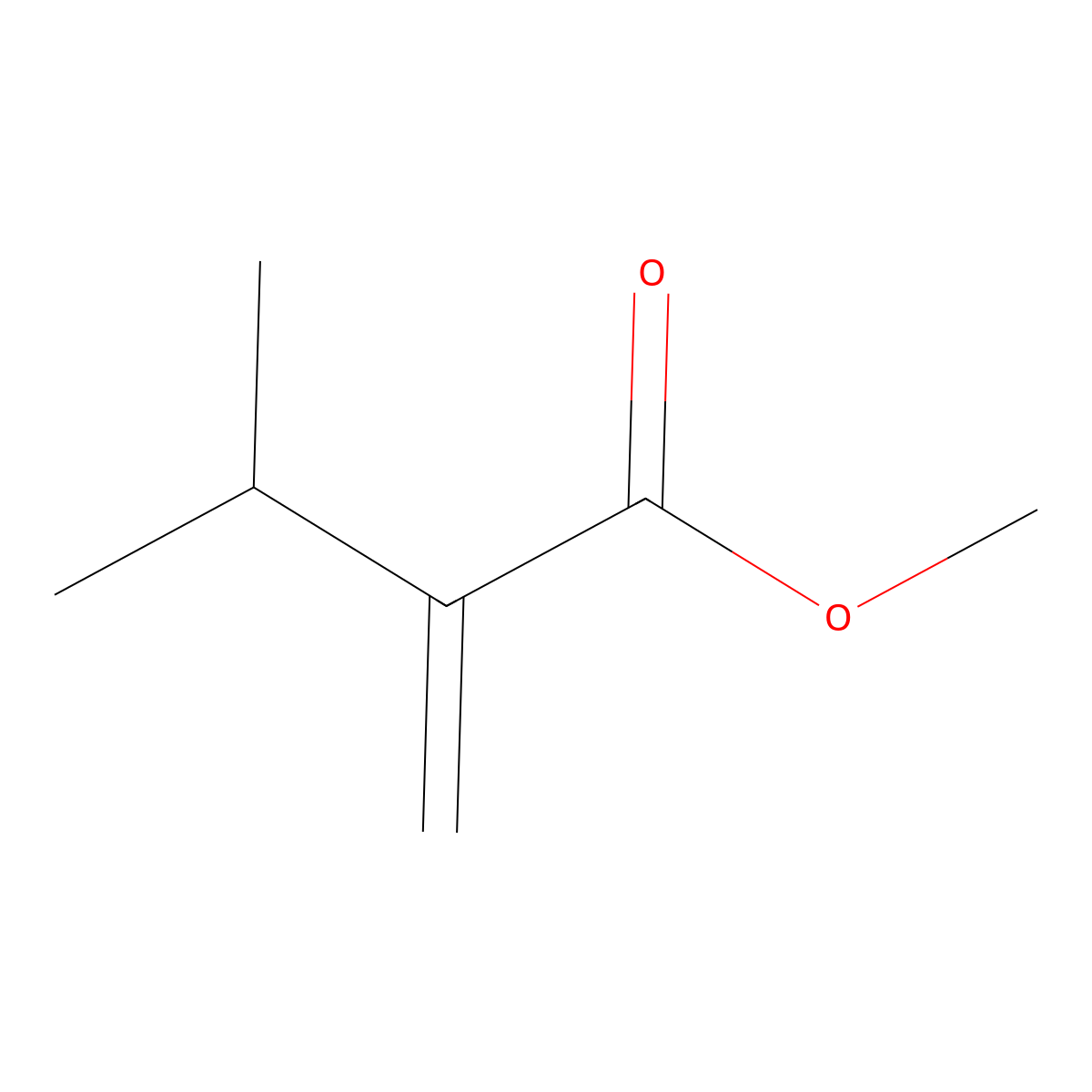 Butyric acid, 3-methyl-2-methylene-, methyl ester molecular structure, CAS 3070-67-5