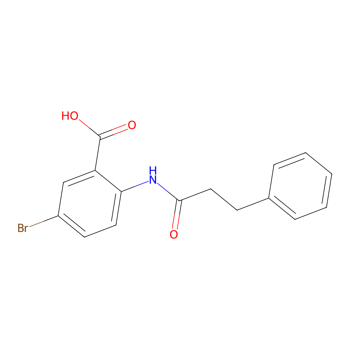 5-Bromo-2-[(3-phenylpropanoyl)amino]benzoic acid molecular structure, CAS 307001-06-5
