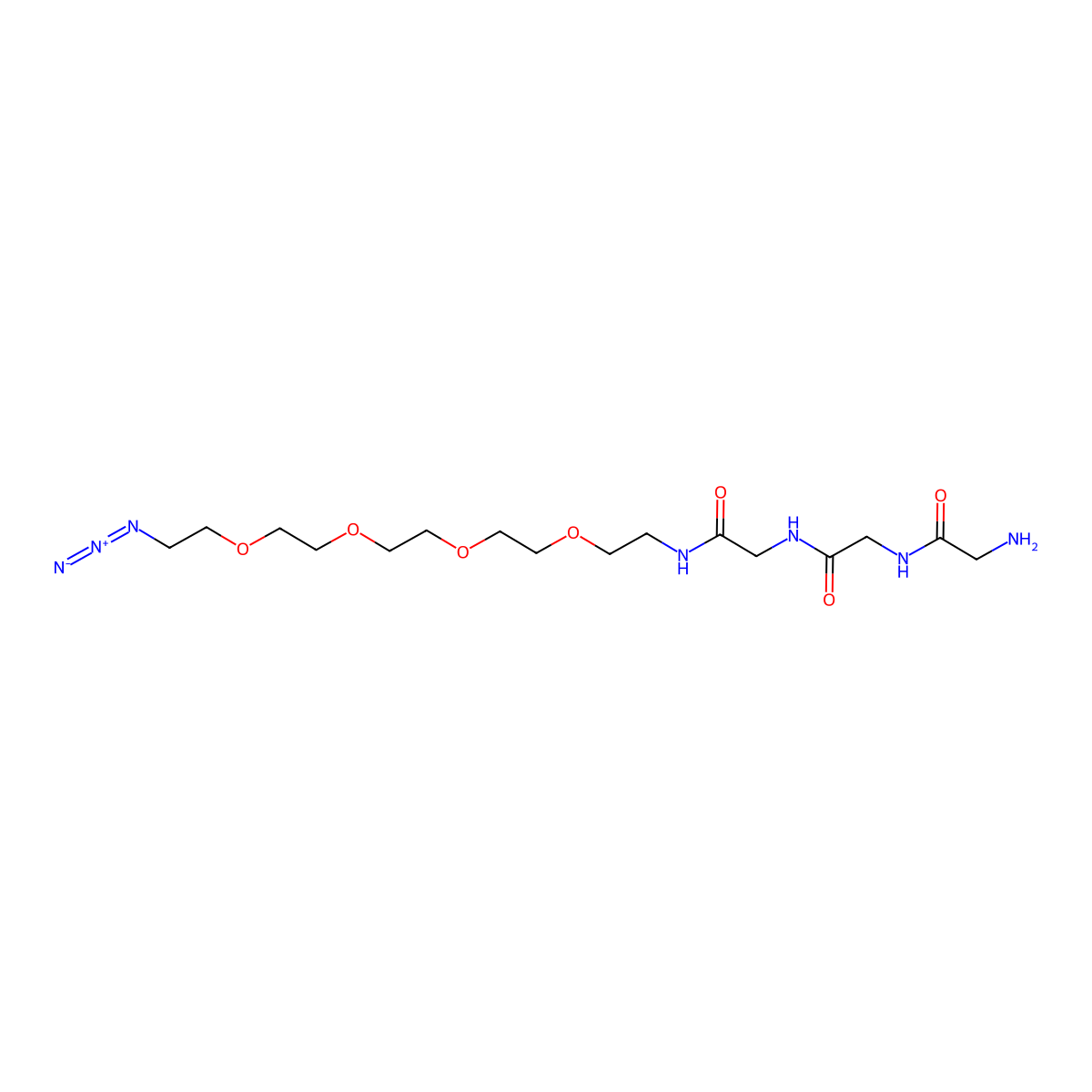 Gly-Gly-Gly-PEG4-azide molecular structure, CAS 3070260-22-6