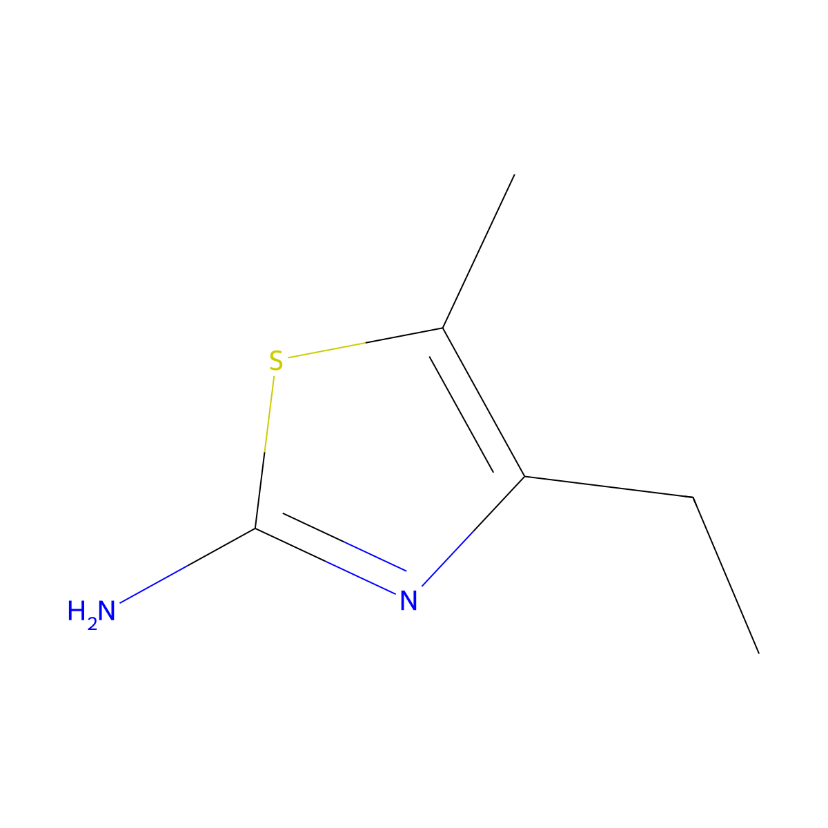 4-Ethyl-5-methyl-1,3-thiazol-2-amine molecular structure, CAS 30709-59-2