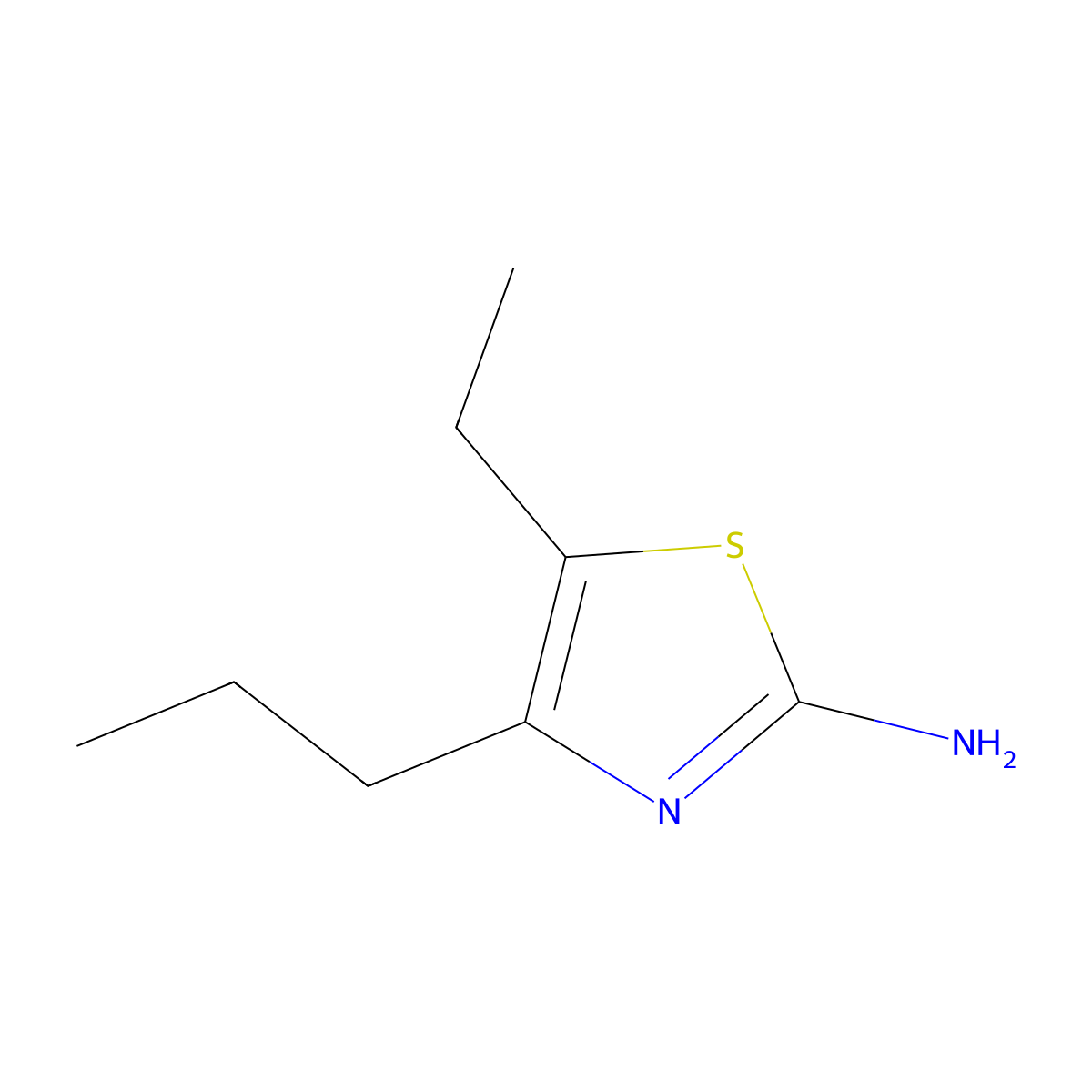 5-Ethyl-4-propyl-thiazol-2-ylamine molecular structure, CAS 30709-63-8