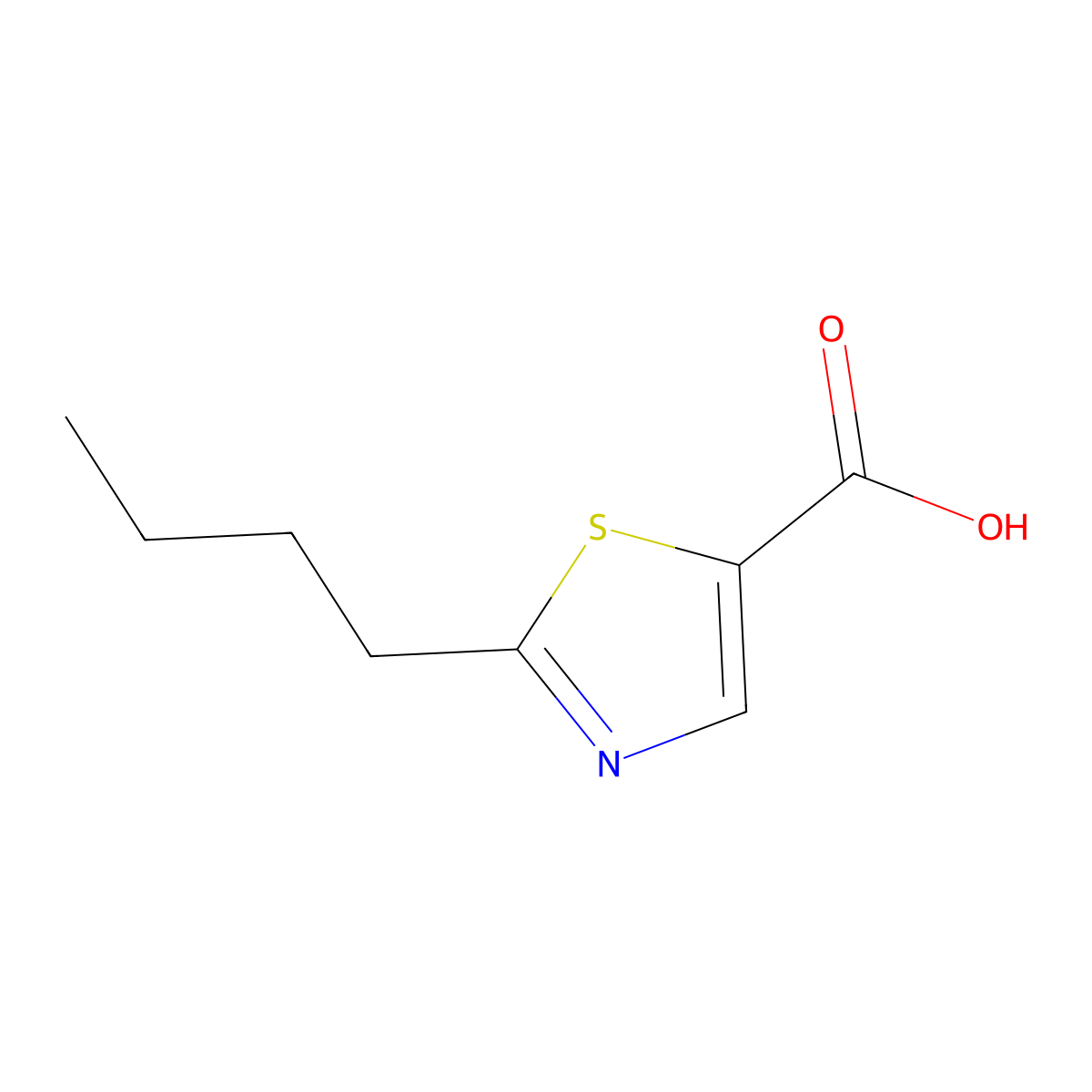 2-Butyl-1,3-thiazole-5-carboxylic acid molecular structure, CAS 30709-73-0