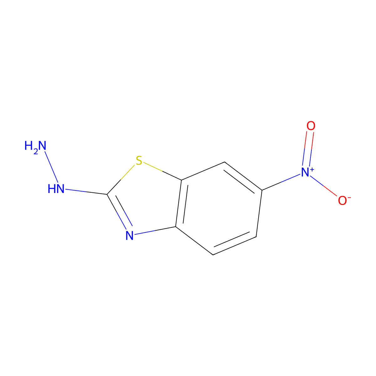 2-Hydrazino-6-nitrobenzothiazole molecular structure, CAS 30710-21-5