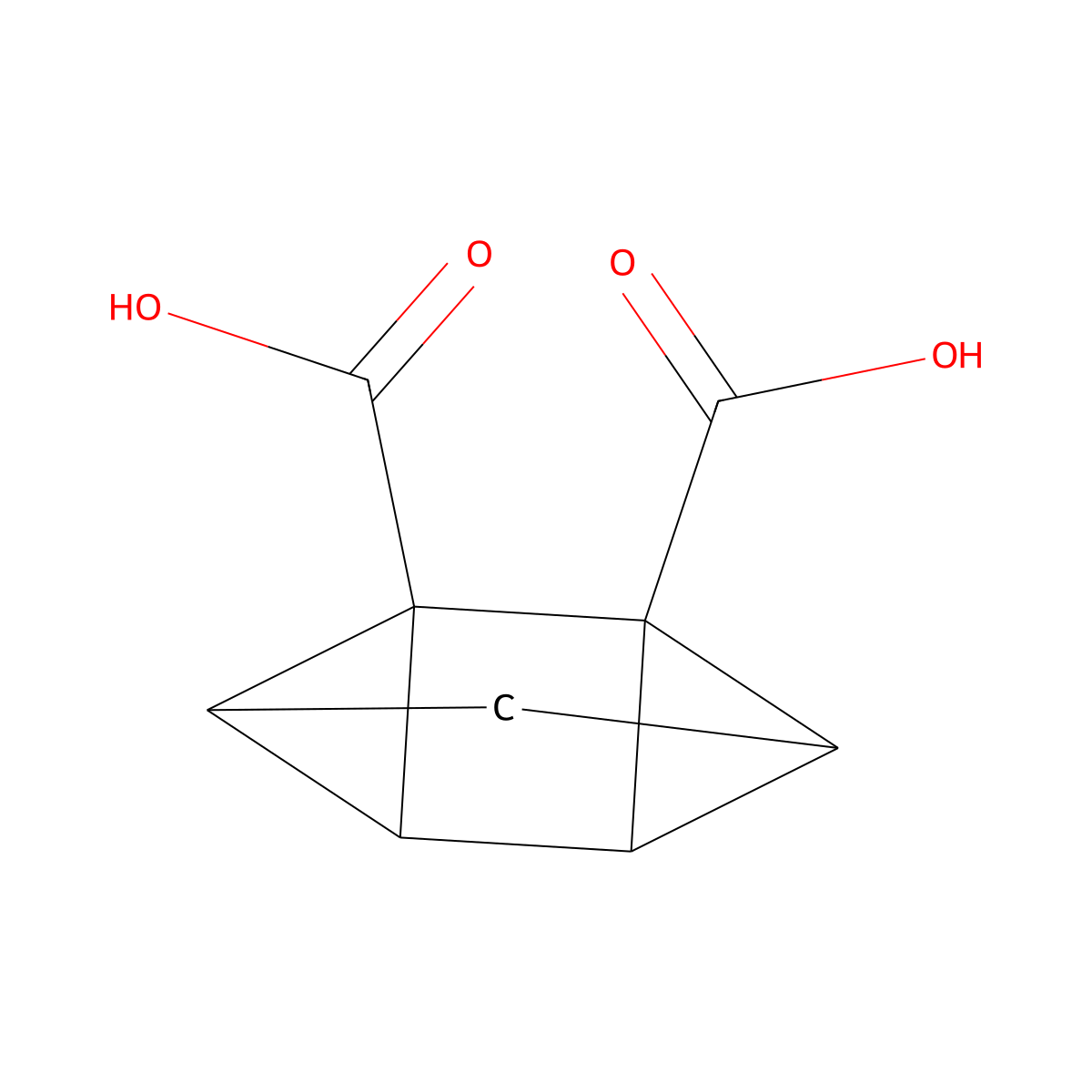 Tetracyclo[3.2.0.0^{2,7}.0^{4,6}]heptane-1,5-dicarboxylic acid molecular structure, CAS 30715-39-0