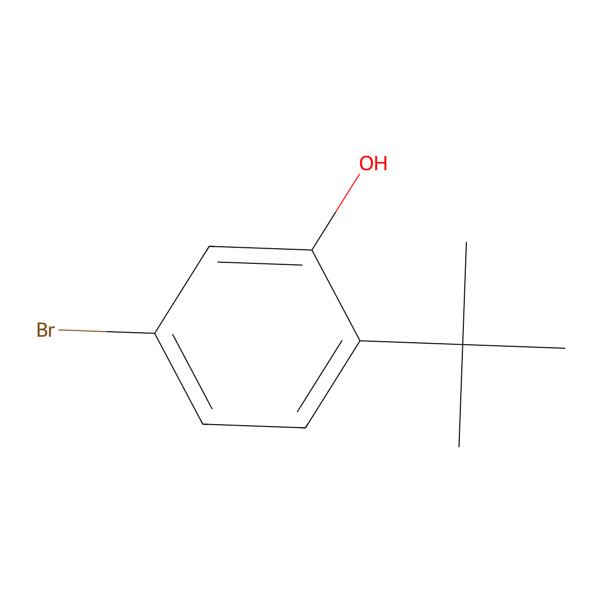 5-Bromo-2-tert-butylphenol molecular structure, CAS 30715-50-5