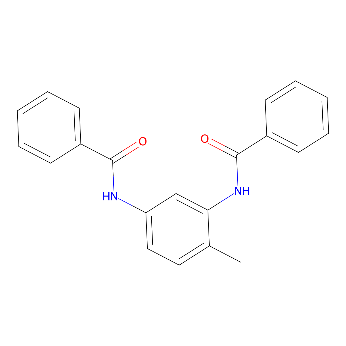 N,N'-(4-methylbenzene-1,3-diyl)dibenzamide molecular structure, CAS 30716-47-3