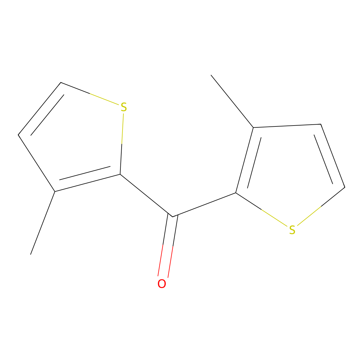 Bis(3-methyl-2-thienyl)methanone molecular structure, CAS 30717-55-6