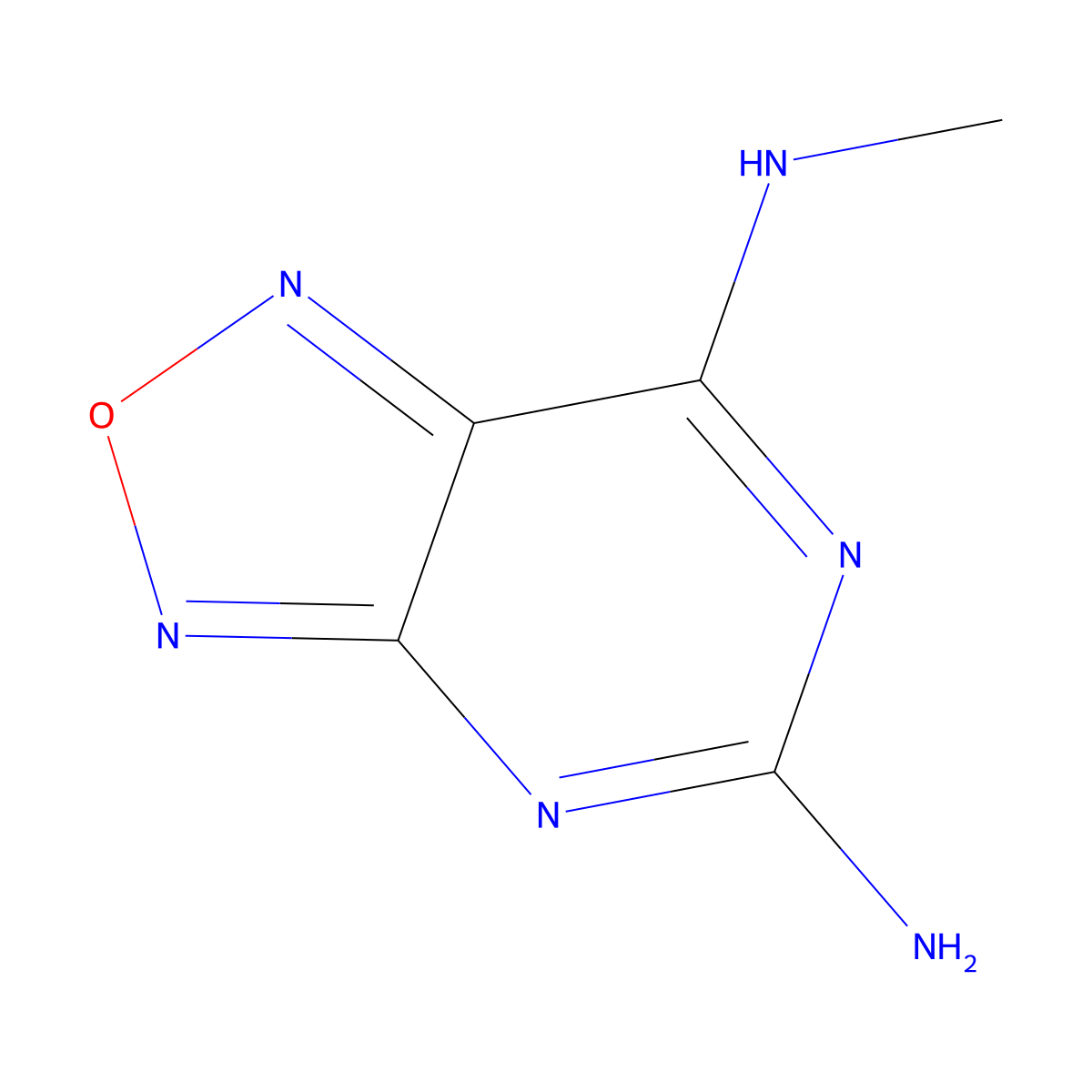 5-Amino-7-methylaminofurazano[3,4-d]pyrimidine molecular structure, CAS 30720-39-9
