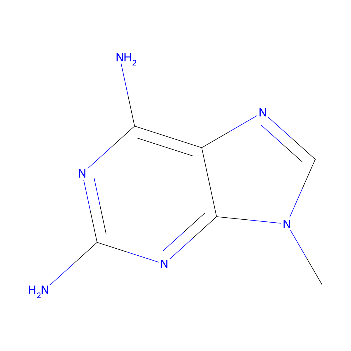 9-Methyl-9H-purine-2,6-diamine molecular structure, CAS 30720-65-1