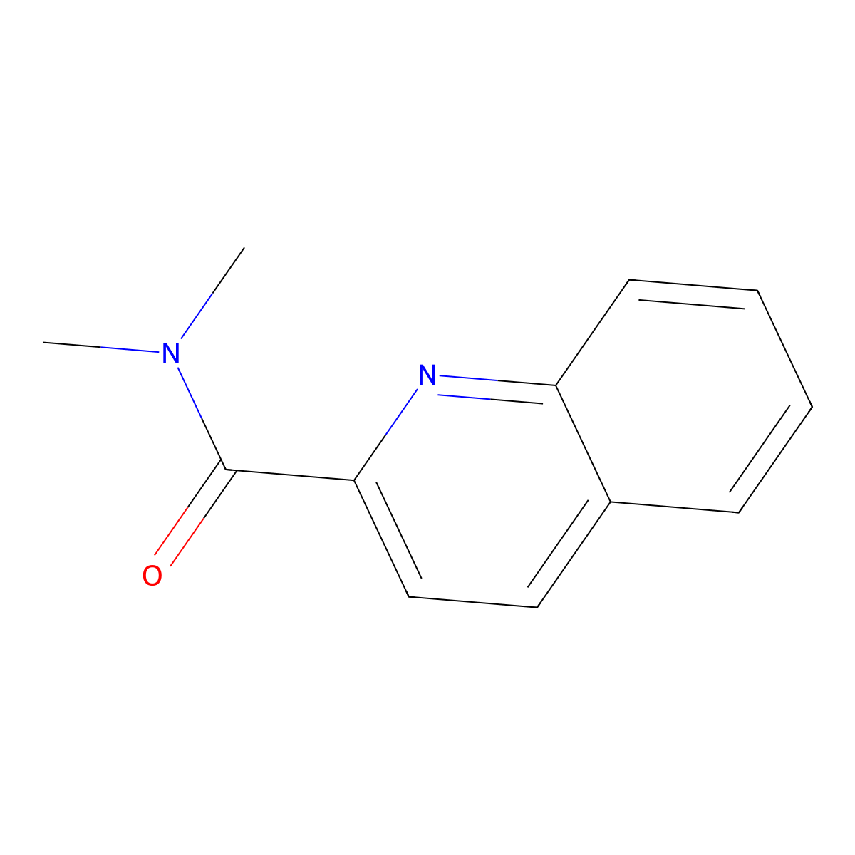 N,N-Dimethyl-2-quinolinecarboxamide molecular structure, CAS 30721-91-6