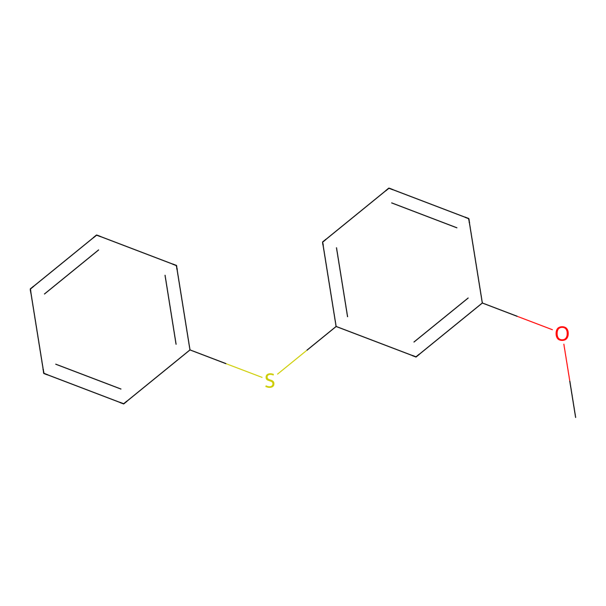 Benzene, 1-methoxy-3-(phenylthio)- molecular structure, CAS 30723-54-7