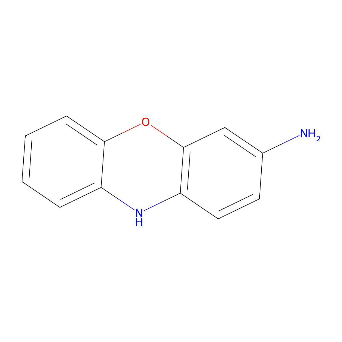 10H-Phenoxazin-3-amine molecular structure, CAS 30725-13-4