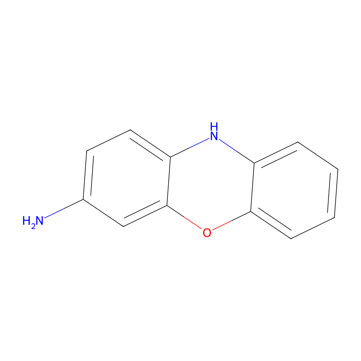 10H-Phenoxazin-3-amine molecular structure, CAS 30725-13-4