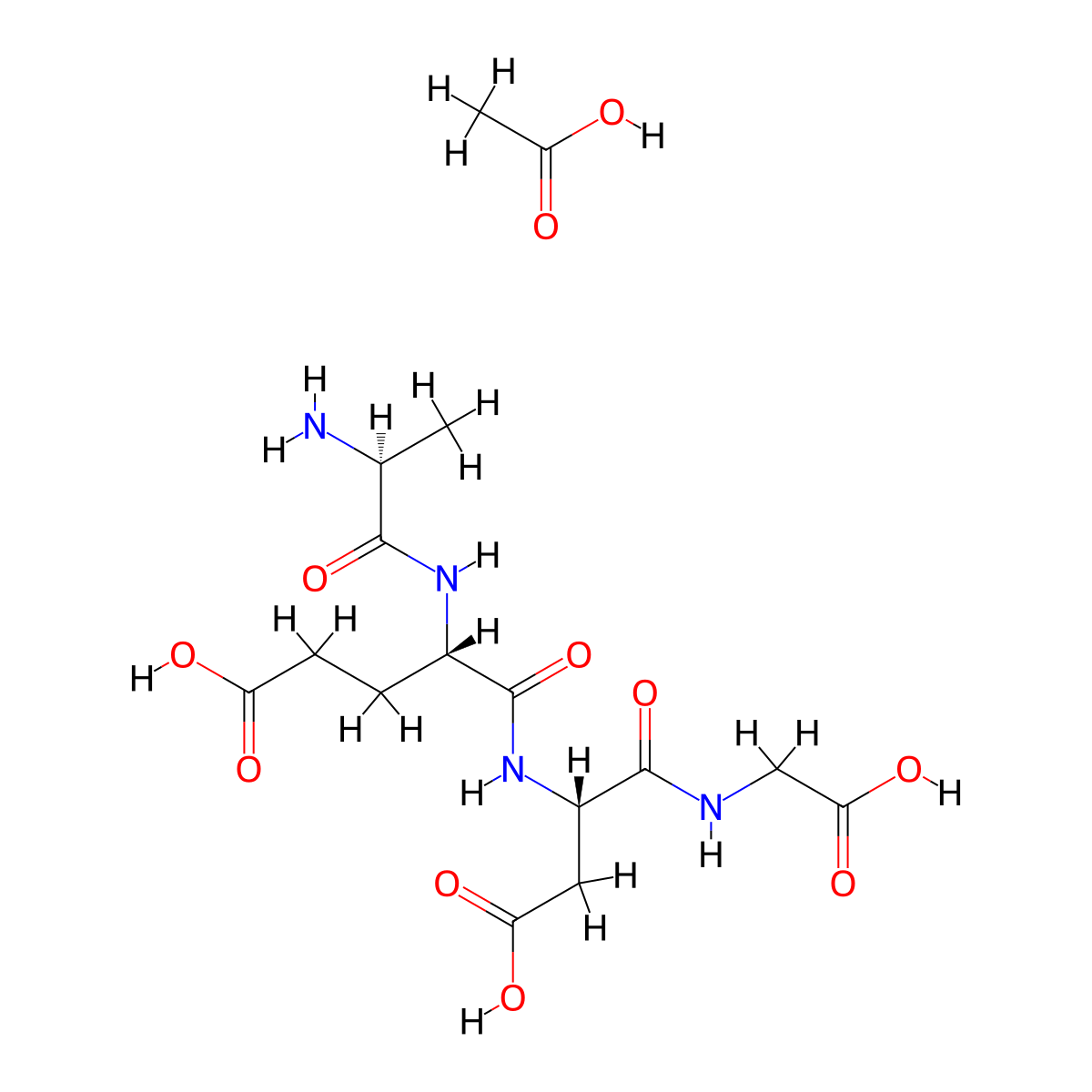 Epitalon acetate molecular structure, CAS 307297-40-1