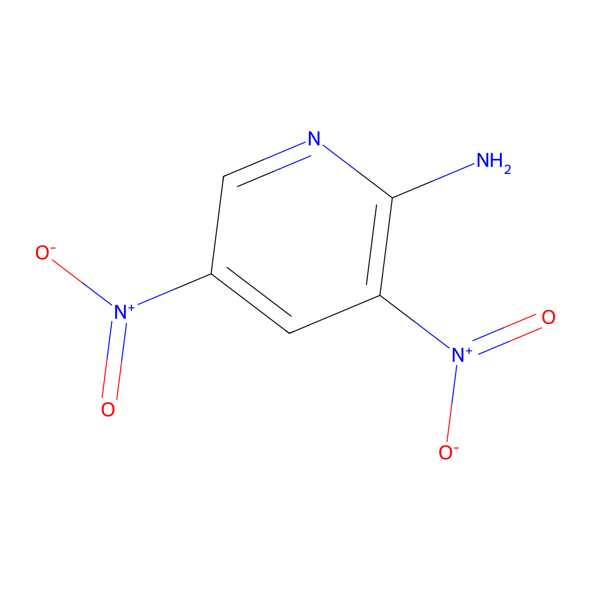 2-Amino-3,5-dinitropyridine molecular structure, CAS 3073-30-1