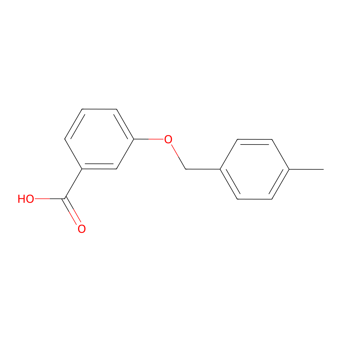 3-[(4-Methylbenzyl)oxy]benzoic acid molecular structure, CAS 307302-08-5