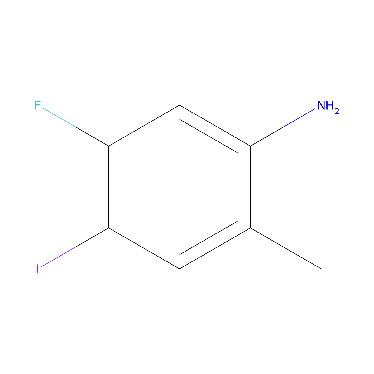 5-Fluoro-4-iodo-2-methylaniline molecular structure, CAS 307306-08-7