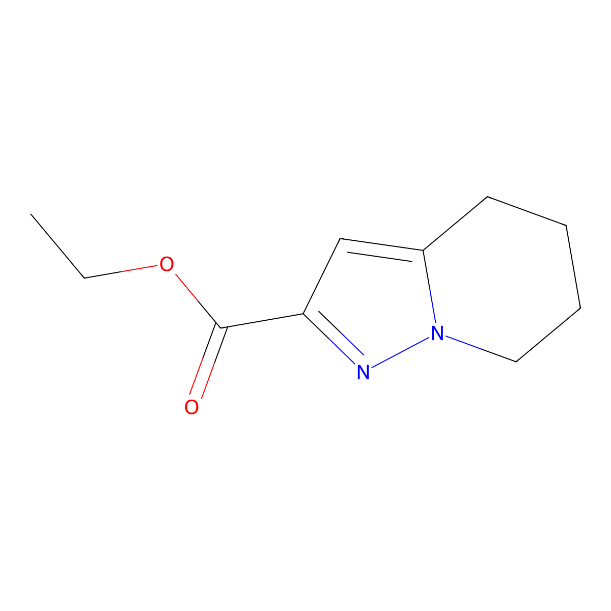 Ethyl 4,5,6,7-tetrahydropyrazolo[1,5-a]pyridine-2-carboxylate molecular structure, CAS 307307-84-2